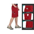 thumbnail image 3 of Little Donkey Andy Men's Hiking Cargo Shorts with 9 Pockets Lightweight Water-resistant Quick Dry Golf Travel Shorts Red S, 3 of 7
