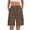 Coffee, variant on Women’s Streetwear Drawstring Cargo Shorts, Elastic Waist Utility Shorts with Multi-Pockets, Multi-Color Options, S,M,L,XL,XXL