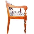 thumbnail image 2 of vidaXL Batavia Bench 123 cm Solid Mahogany Wood Dark Brown, 2 of 4