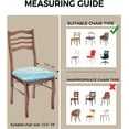 thumbnail image 3 of Blue Summer Beach Chair Seat Covers for Dinning Room 6 Pack, Comfortable Stretch Chair Slipcovers Cushion Protector for Banquet Kitchen Coastal Nautical Ocean Seaside, 3 of 6