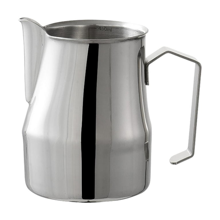 Milk Frothing Jug, Stainless Steel Espresso Machine Accessories with Scale Espresso Steaming for Cappuccino Cafe, Size: 500 mL, 500ml