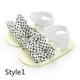 thumbnail image 5 of Seyurigaoka Baby Leisure Toddler Shoes Soft Sole Wave Point Lattice Bow Style Sandals, 5 of 7
