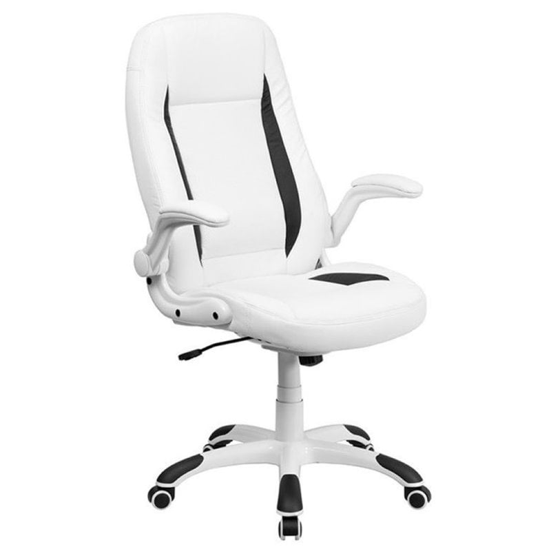 Bowery Hill High Back Leather Executive Office Chair In White