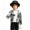 thumbnail image 6 of Kakishop Popstar Costume for Kids, 80s Disco Outfits for Boys, Retro Costume Boys, 80s Party Wear, Halloween Costumes for Kids (Silver,6-8 Years), 6 of 7