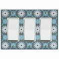 thumbnail image 1 of Metal Light Switch Plate Cover Mandala Blue Floral Pattern Damask MDL116, 1 of 13