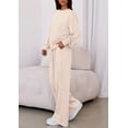 thumbnail image 4 of Conjunto de Lounge PRETTYGARDEN para Mujer 2 Piezas Manga Larga XXL Beige, 4 of 8
