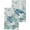Blue Grey, variant on Teal Crabs Coastal Kitchen Dish Towels for Drying Dishes Set of 2, Summer Beach Coral Nautical Ocean Waffle Weave Microfiber Hand Tea Bathroom Towels Quick Dry & Absorbent Towel 12x12