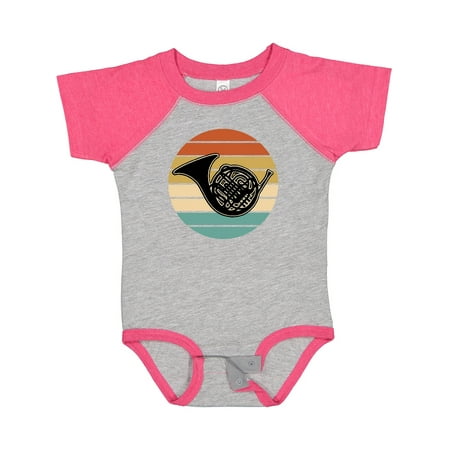 

Inktastic French Horn Retro Music Sunset Gift Baby Boy or Baby Girl Bodysuit