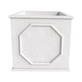 thumbnail image 5 of LeisureMod Sprout Fiberstone and MgO Clay Planter, Mid-Century Modern Square Planter for Indoor and Outdoor (White, 15 Inch), 5 of 5