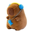 thumbnail image 1 of Peluche de carpincho de 30 cm, regalo de cumpleaños para niños Auriculares establecidos, 1 of 9