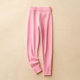 thumbnail image 2 of SGFCWSX Girls High Waisted Leggings Fleece Lined Pants Kids Winter Soft Warm Legging Pants Pink Size 10-11Years, 2 of 6