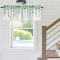 thumbnail image 5 of Kitchen Valances for Window, Summer Eucalyptus Leaf Sage Green Light Filtering Rod Pocket Valance Curtain, Spring Plant Short Curtains Window Topper for Bedroom Bathroom Living Room 60x18in, 5 of 9