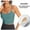 Green, variant on Women's Removable Padded Scoop Neck Camisole Tank Top Thin Strap Solid Color Crop Yoga Workout Cami Top Comfy Regular Solid M