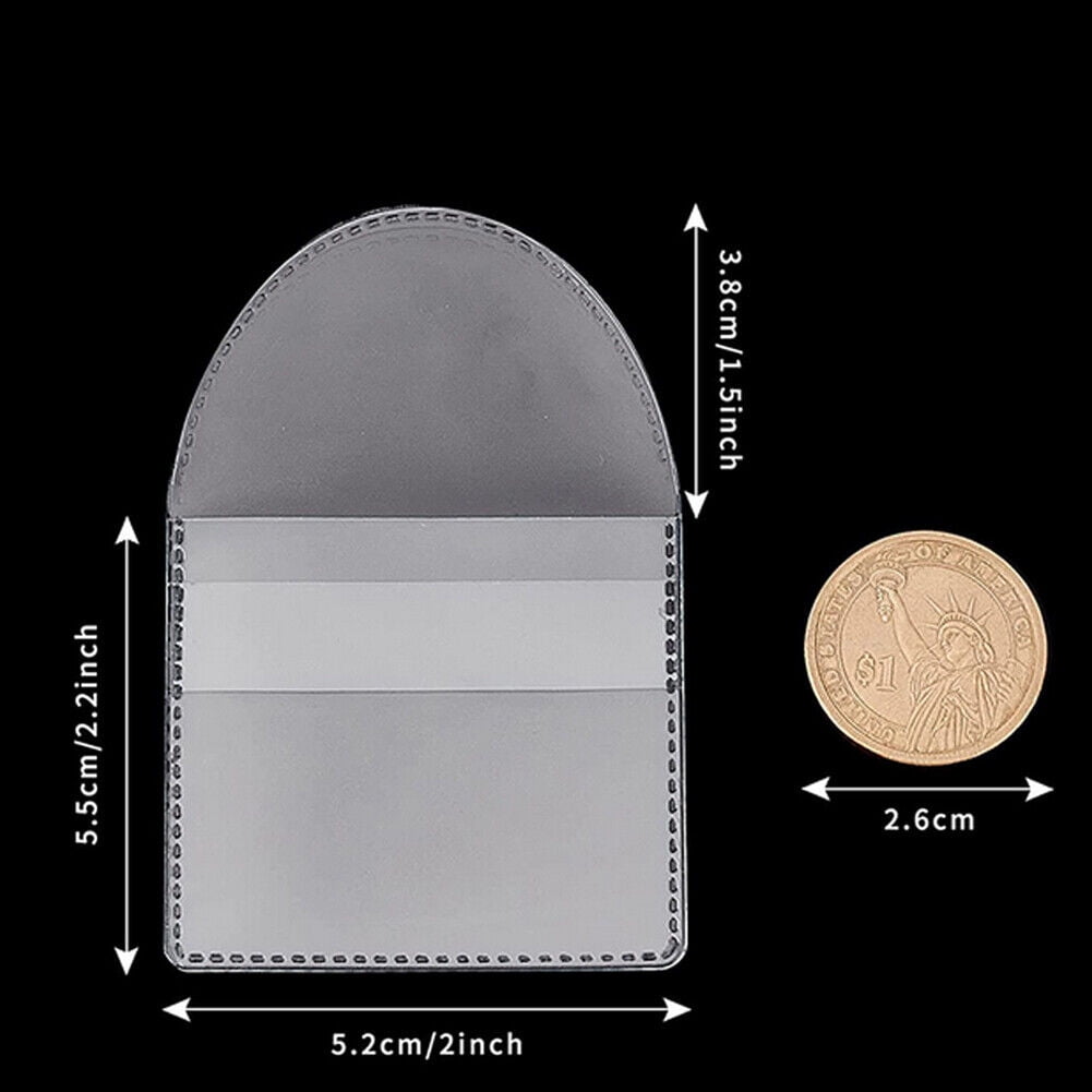 150PC Single Pocket Coin Sleeves Collectors 2.2X2 Inch Clear Plastic Pocket USA