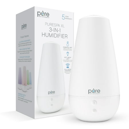 

Pure Enrichment PureSpa XL 3-in-1 Cool Mist Humidifier Essential Oil Diffuser & Mood Light - 2L Tank Provides Powerful Mist Coverage up to 350 sq ft in Bedroom Office & Large Rooms