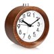 thumbnail image 1 of Analogue wooden alarm clock with snooze function - Vintage clock with dial alarm light - Quiet vintage wooden table clock, no brown, 1 of 3