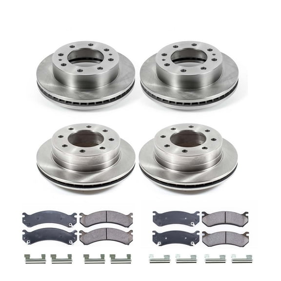 Ultimate Brakes Front and Rear Semi-Metallic Brake Pad and Rotor Kit with Hardware WM81594