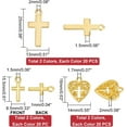 thumbnail image 4 of 120 piezas de dijes de 3 estilos con forma de corazón, colgantes de oro y plata para hacer joyas de Pascua, pulseras, collares, accesorios de disfraz, decoración de Ramadán y Eid Mubarak., 4 of 5