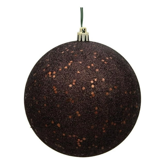 Adorno Navideño Vickerman Bola de Lentejuelas Chocolate 10 cm