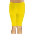 thumbnail image 3 of Vivian's Fashions Legging Shorts - Biker Length, Misses Size (Yellow, 1X), 3 of 3