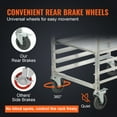 thumbnail image 5 of KFFKFF 10 Sheet Commercial Bun Pan Rack Kitchen Aluminum Baking Racks Brake Wheel, 5 of 8