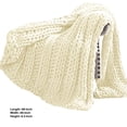 thumbnail image 2 of Cottage Lane Chunky Knit Acrylic Adult Throw Blanket, 50" x 60", Ivory, 2 of 2