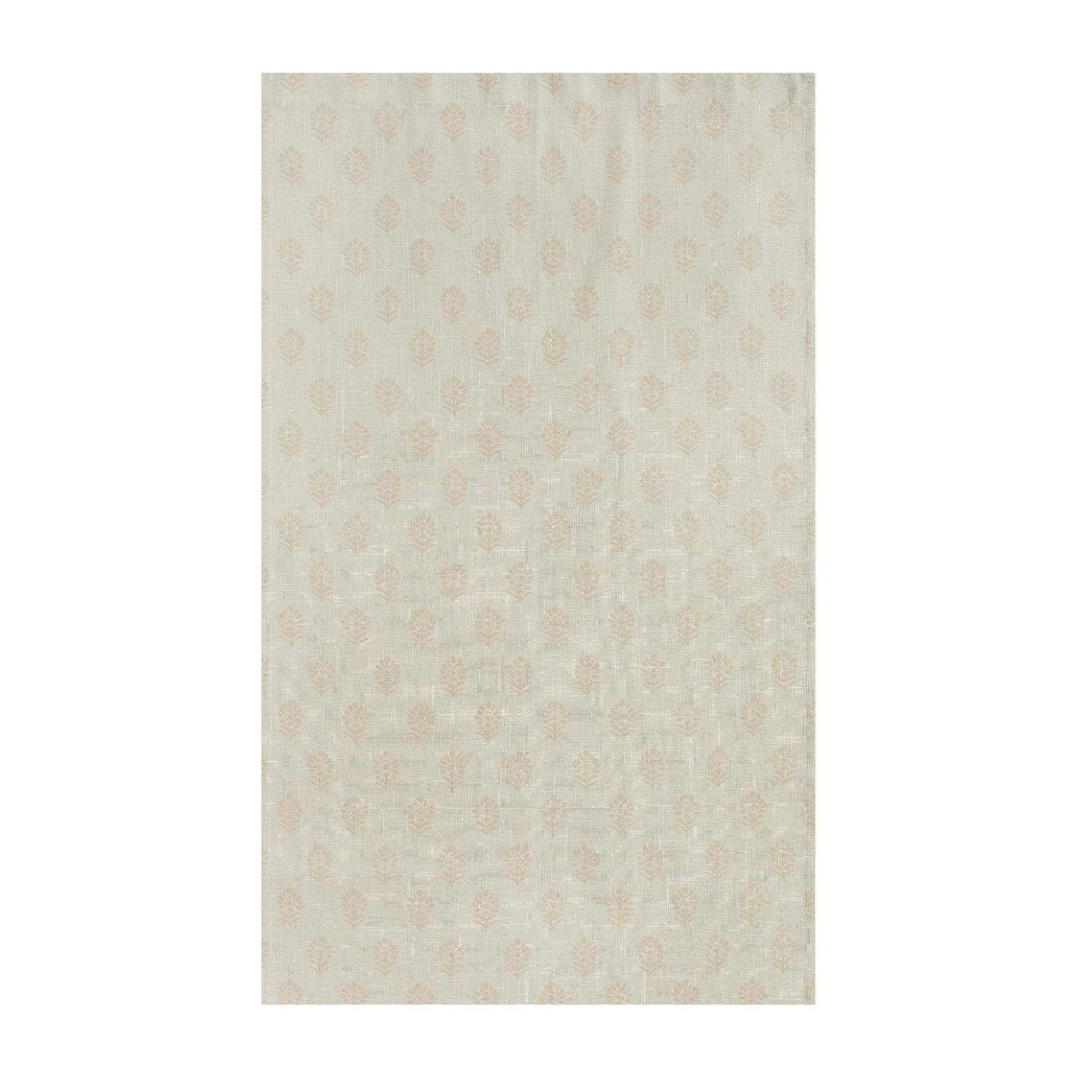 Better Homes & Gardens Floral Block Print Blackout Single Curtain Panel, Beige, 50"W x 84"L