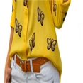 thumbnail image 6 of LYMAYTER Women‌ Fashion Shirts Summer Casual Butterfly Print Long Sleeve Lapel Button for Shirt Tops S-4XL, 6 of 8