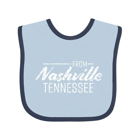 

Inktastic From Nashville Tennessee- State Capital Distressed Text Gift Baby Boy or Baby Girl Bib