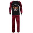 thumbnail image 3 of Pijama familiar navideño a juego Conjunto de pijama largo negro de perro salchicha a través de la nieve, 3 of 3