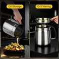 thumbnail image 4 of 2L Stainless Steel Oil Strainer Pot with Frying Basket and Lid, Grease Strainer Container with Silicone Heat Resistant Handle, Oil Filter Pot for Kitchen Cooking and Bacon Grease Storage, 4 of 7