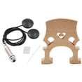 thumbnail image 1 of Professional Cello Bridge Maple Material with Guitar Pickups Acoustic Electric Piezo Transducer Microphone Contact, 1 of 7
