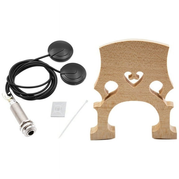 Professional Cello Bridge Maple Material with Guitar Pickups Acoustic Electric Piezo Transducer Microphone Contact