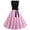 Pink-3, variant on qolati 1950s Plaid Dress for Women Vintage Halter Neck Spaghetti Straps Rockabilly Dress Elegant High Waisted A-Line Swing Party Midi Dress