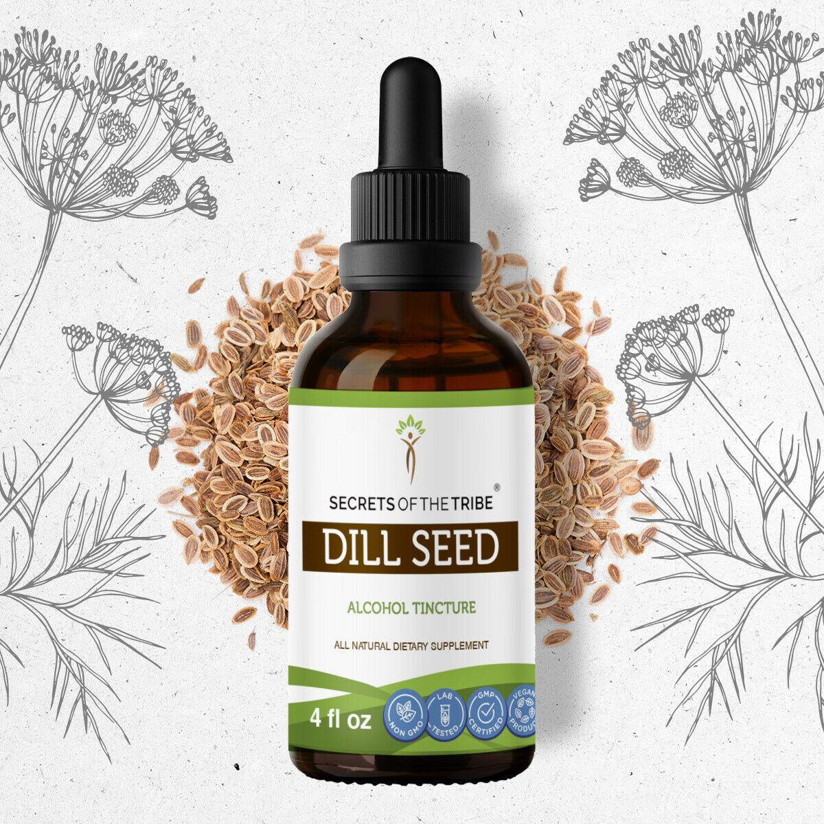 Dill Seed Tincture Alcohol Extract, Organic Dill Seed