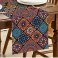 thumbnail image 5 of Boho Bohemian Table Runner 72 Inches Long, Vintage Seasonal Table Runners for Party Kitchen Dining Coffee Table Bedroom Dressers Indoor Outdoor, Machine Washable (Bohemian B, 13” x 72”), 5 of 6