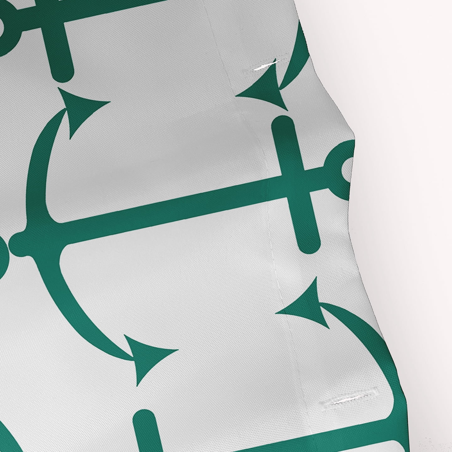 Simply Daisy 70" W x 73" L Anchor Pattern Polyester Shower Curtain, Kelly Green [1 Ct]