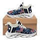 thumbnail image 1 of Zapatillas de tenis con estampado de águila y bandera estadounidense para mujer y hombre, para otoño e invierno, para trabajar al aire libre, transpirables, cómodas y suaves, planas, 1 of 6