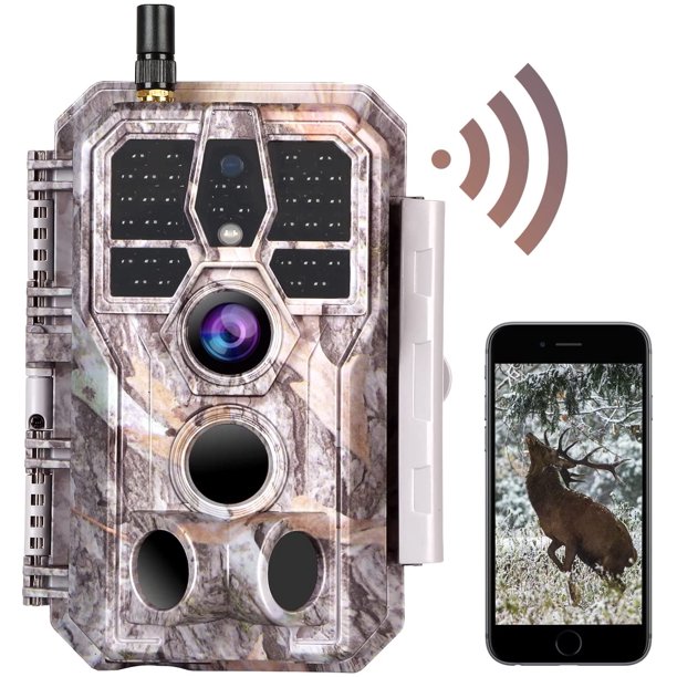 BlazeVideo Bluetooth WiFi Deer & Trail Game Camera 32MP 1296P No Glow Night Vision Time Lapse
