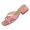 A-Pink64, variant on Bibifish Womens Block Heel Mule Sandals Square Toe Crisscross Band Smooth Upper Slip On Slide Open Toe Summer Evening Wear Ladies Sandals