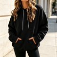 thumbnail image 2 of DHFJKG Oversized Hoodies For Women With Front Pockets Fall Winter Casual Pullover Long Sleeve Sweatshirts, 2 of 5