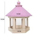 thumbnail image 7 of SPRING PARK Hanging Bird Table Wooden House Feeding Station Easy Assembly Garden Bird Feeder, 7 of 7