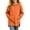 Orange, variant on Qingpeng Big Kids Side Slit Hooded Pullover Top Longline Long Sleeve Sweatshirt with Front Pocket