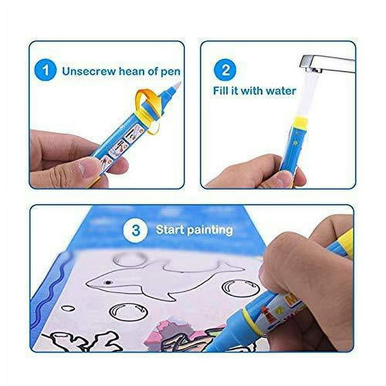 Little Bado Magical Kids Water Educational Coloring Funny Activity Books  for Kids with Water Pen Water no Mess Paint with Water Books for Toddlers 3  4