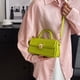 thumbnail image 3 of Bolso de mano para mujer, de PU, tipo bandolera, estilo retro, color verde, 3 of 5