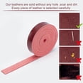 thumbnail image 5 of Brown Red Leather Strap 1/2 Inch Wide 79 Inch Long Lychee Pattern Leather Belt Strips Wrap Single Sided Flat Cord for DIY Crafts Projects Clothing Jewelry Wrapping Making Bag Handles, 5 of 9