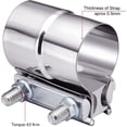thumbnail image 4 of 2 Inch Exhaust Clamp, Lap Joint Exhaust Band Clamp Sleeve Coupler Stainless Steel (2Pcs), 4 of 7