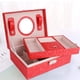 thumbnail image 5 of Joyero con Cerradura y Espejo, Organizador de Joyas, Estuche de Almacenamiento con Dos Capas de Exhibición para Aretes, Pulseras, Anillos y Relojes., 5 of 6