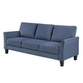 thumbnail image 5 of Xumo Sofa- Blue Fabric- 79 Inch- Black Tapered Wood Legs, 5 of 6