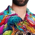 thumbnail image 5 of Mind car Men's Button Down Hawaiian Print Short Sleeve Casual Summer Beach Shirts, 5 of 6